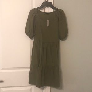 Madewell Responsible puff-sleeve mini dress